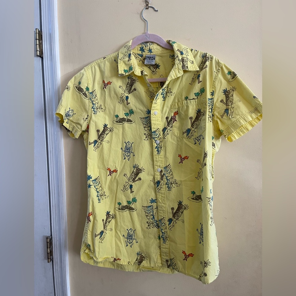 Vintage Hang Ten men’s button down Hawaiian shirt, men’s M